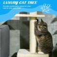thumbnail image 4 of PawHut 91-102" Floor-to-Ceiling Cat Tree with Scratching Post, House, Bed, 4 of 10