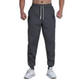 thumbnail image 1 of Ceisia Men Solid Color Loose Casual Pants Elastic Waist Drawstring Sports Gift Work Trousers, 1 of 4