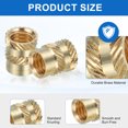 thumbnail image 3 of 46 Pcs Inserts Filetés, M3 Insert en Laiton pour Impression 3D, M3x4.5x4mm, 3 of 6