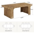thumbnail image 2 of Tribesigns 70.9" Executive Office Desk, Large Workspace Computer Desk, Rustic Wooden Writing Table Simple Business Furniture with Arched Design for Home Office, 2 of 5
