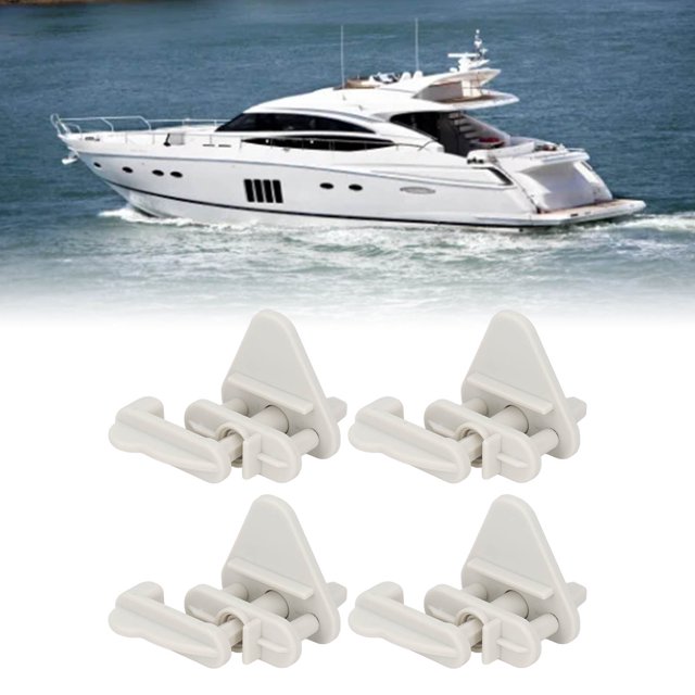 Pontoon Boat Gate Latch Replacement Kit, Universal 4 Set Pontoon Boat Door Latches Corrosion Resistant for Yachts
