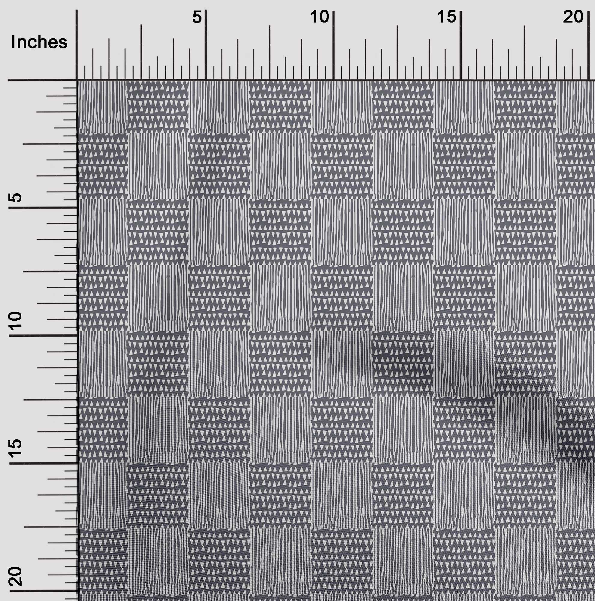 oneOone Tissu Popeline de Coton Imprimé Géométrique 1 Yard 42 Pouces de Large