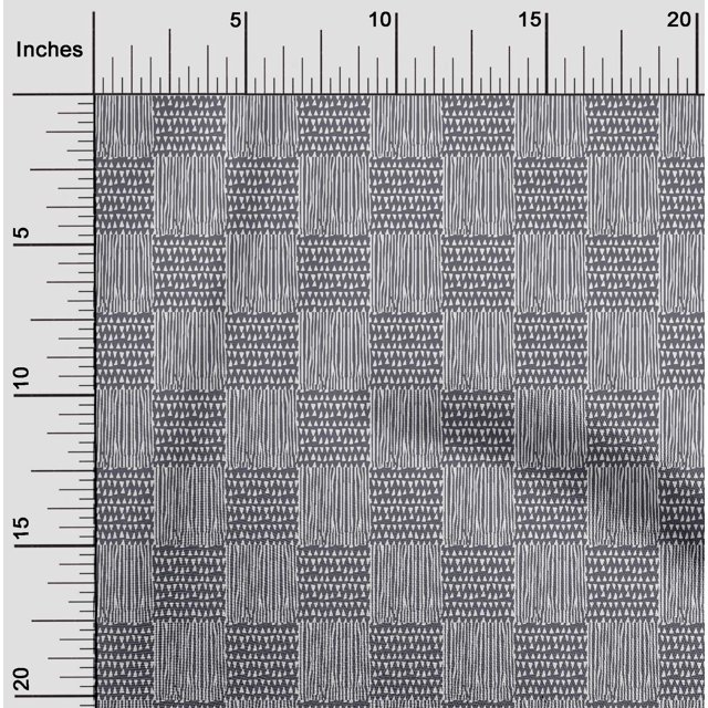 oneOone Tissu Polyester Lycra Imprimé Géométrique pour Couture Largeur 56 Pouces