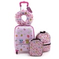 thumbnail image 1 of Costway 5 PCS Kids Luggage Set with Backpack Neck Pillow Luggage Tag Lunch Bag Wheels Light Pink, 1 of 10