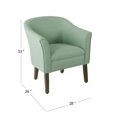 thumbnail image 4 of HomePop Transitional Wood and Fabric Barrel Accent Chair in Textured Aqua Blue, 4 of 12