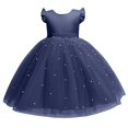 thumbnail image 2 of Jusqu'à 30 % de Rabais, Robe Bouffante en Maille Unie à la Mode, Tenue de Spectacle Formelle, Tissu en Maille, Coupe Confortable, Robe de Fête pour Fille, Occasion Formelle, Tenue de Soirée Stylée Facile à Porter/100 % Polyester, Bleu, 2 of 9