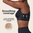 thumbnail image 4 of Leonisa Back Smoothing Bras for Women, Full Coverage Underwire Bra, Adjustable Hook & Eye Closure, Black, 4 of 4