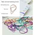 thumbnail image 3 of serony 30 Pieces Paper Clip Cute Water Drop Shape Simple Style Solid Color Office School Note Book Photo Clamp Bookmark Rose Gold, 3 of 9