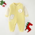 thumbnail image 5 of MeetoTime Baby Clothes Cotton Jumpsuits Warm Long Sleeve Buttons Newborn Infant Rompers Crawling Clothes 2-24M, 5 of 5