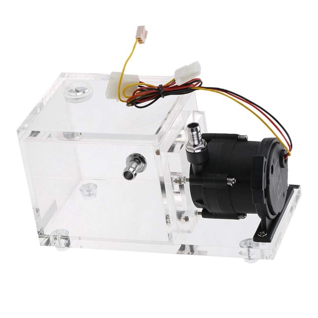 Wendry Refroidissement par Eau pour PC, Kit Intégré à Faible Bruit, 890ML Refroidi par PC + 1200L/H Refroidissement par Eau en Acrylique avec Bouton de Réglage Manuel