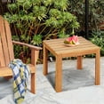 thumbnail image 3 of Gymax Lot de 2 Tables d'Appoint Carrées en Bois pour Patio, Table Bistro à Café, Intérieur/extérieur, Naturel, 3 of 10