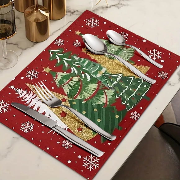 Wzzjkit Christmas Placemat Table Mat Christmas Home Living Room Decoration Placemat