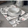 thumbnail image 3 of Vargottam Placemats- Placemat For Dining Table, Set Of 4- Printed & Reversible CottonNapkin-IndoorPlacematsFor Home & Kitchen Dining Table- Tropical Trees (Gray), 3 of 5