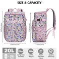 thumbnail image 3 of Butterfly Print Backpack Cooler – Leakproof Insulated Cooler Bag with Colorful Floral and Tropical Design, Waterproof Lunch Backpack for Travel & Picnics, 3 of 6
