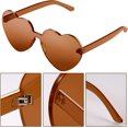 thumbnail image 3 of ORUYROP Heart Shape Sunglasses Rimless Transparent Heart Glasses Colorful Party Favors, 3 of 7