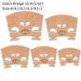 thumbnail image 3 of 10pcs Érable Violon Chevalet Type Régulier 4/4 1/8 1/4 3/4 1/2 Accessoires de Violon, 3 of 8