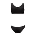 thumbnail image 4 of Rugged Ribbed Two Piece Bikini Set Featuring Wide Strap Top and Mid Waist Swimwear For All Seasons Beachwear, 4 of 5