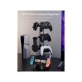 thumbnail image 2 of Controller Holder with Organizer Base, 3 Tiers Desk Gaming Controller Headset Stand with Cable Organizer for All Xbox PS4 PS5 Switch Pro Crontroller Gaming Accessories, 2 of 7