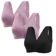 thumbnail image 1 of Timegard 3pc Front Closure Bras for Women Plus Size Wirefree Full Coverage Comfort Everyday Bralette, 1 of 3