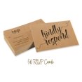 thumbnail image 5 of Inkdotpot RSVP Postcards (Set Of 50) 4"X6" Blank With Mailing Side,RSVP Reply Response Cards For Wedding Rustic Kraft Script Style Print Return Cards, 5 of 5
