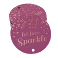 thumbnail image 1 of Inkdotpot Pack Of 50 Let Love Sparkle Wedding Favor Paper Tags Craft Real Rose Gold Foil Hang Tags, 1 of 6