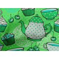 thumbnail image 5 of oneOone Cotton Poplin Light Green Fabric Tea Party Kettle Craft Projects Decor Fabric Printed By The Yard 42 Inch Wide, 5 of 5