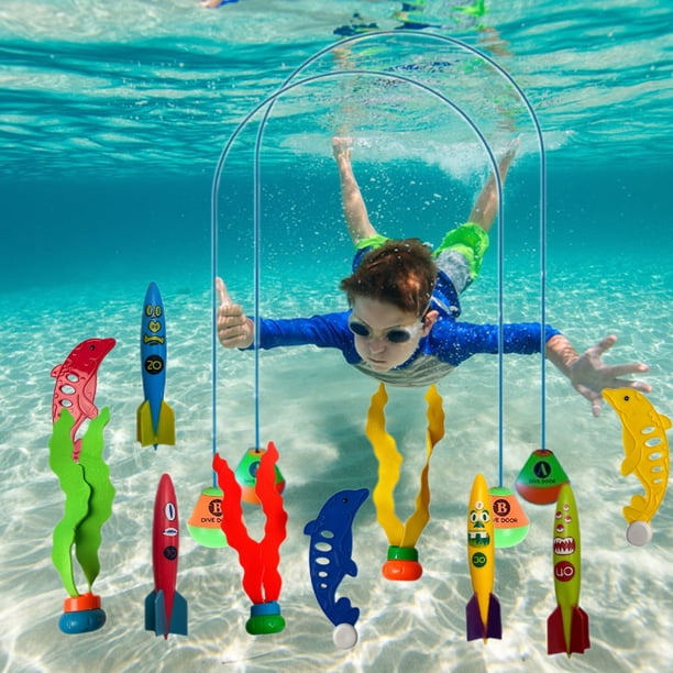 Anneaux de plongée pour enfants 4 pièces jouets colorés pour évier de piscine po Anneaux de plongée pour enfants 4 pièces jouets colorés pour évier de piscine po