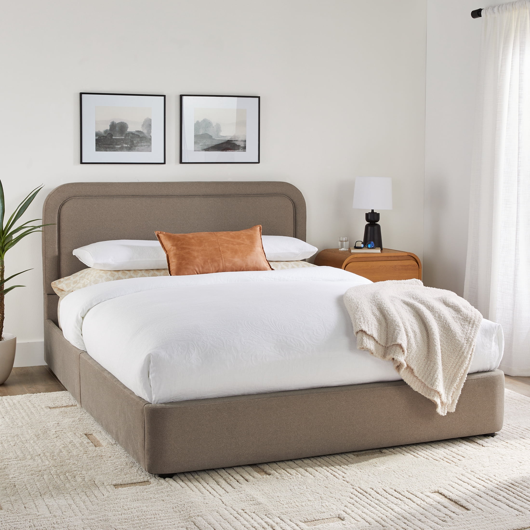 Better Homes & Gardens Juliet Queen Platform Bed, Sand