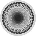 thumbnail image 1 of Ahgly Company Tapis Rond Lavable en Machine Intérieur Transitionnel Gris, 5 Pieds Rond, 1 of 7