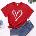 thumbnail image 1 of Jsaierl T-Shirts Imprimés Amour de la Saint-Valentin pour Femmes Été Manches Courtes Col Rond T-Shirts Mignons Polyvalents Défilé T-Shirts Confortables et Doux, 1 of 3