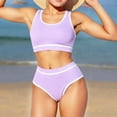 thumbnail image 2 of AWZXDE Swimsuit For Girls High Waist Two Piece Bikini Set With Cover Up For Ages 5-13 Years, 2 of 6