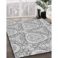 thumbnail image 3 of Ahgly Company Tapis d'Intérieur Lavable à la Machine, Carré, Transitionnel, Gris, Tapis de Zone, 3 Pieds Carré, 3 of 7