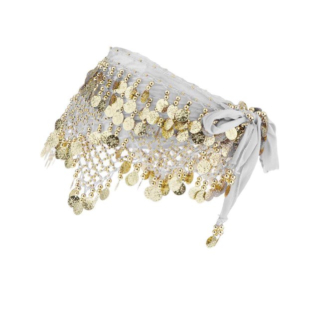 Chaîne de Taille de Danse du Ventre Blanche