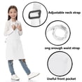 thumbnail image 2 of TOPTIE 6 Pack Kids Aprons with Pocket & Adjustable Strap, Child Chef Bib Apron for Kitchen Cooking Baking Painting-White-XL, 2 of 7