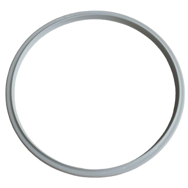 For 20cm Replacement Clear Silicone Rubber Gasket Home Pressure Cooker Seal Ring. A durable, white silicone gasket with a 20cm inner diameter, designed as a replacement seal for pressure cookers. Features high elasticity for efficient sealing and safe cooking, making it an essential pressure cooker accessory.