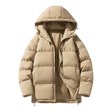 Vestes pour Hommes Hiver Doudoune à Capuche Cardigan à Fermeture Éclair Poche Manches Longues Veste Matelassée Manteau Veste Légère Veste Décontractée Kaki G