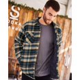 thumbnail image 4 of Burnside Quilted Flannel Jacket, 3XL, Khaki Plaid, 4 of 5