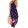 thumbnail image 1 of SMihono Robe Maxi Bohème d'Été pour Femmes Grande Taille Robe Maxi Bohème d'Été pour Femmes Robe Décontractée Croisée Sans Manches Fendue Longue Robe de Plage avec Poches Robe de Plage, 1 of 7
