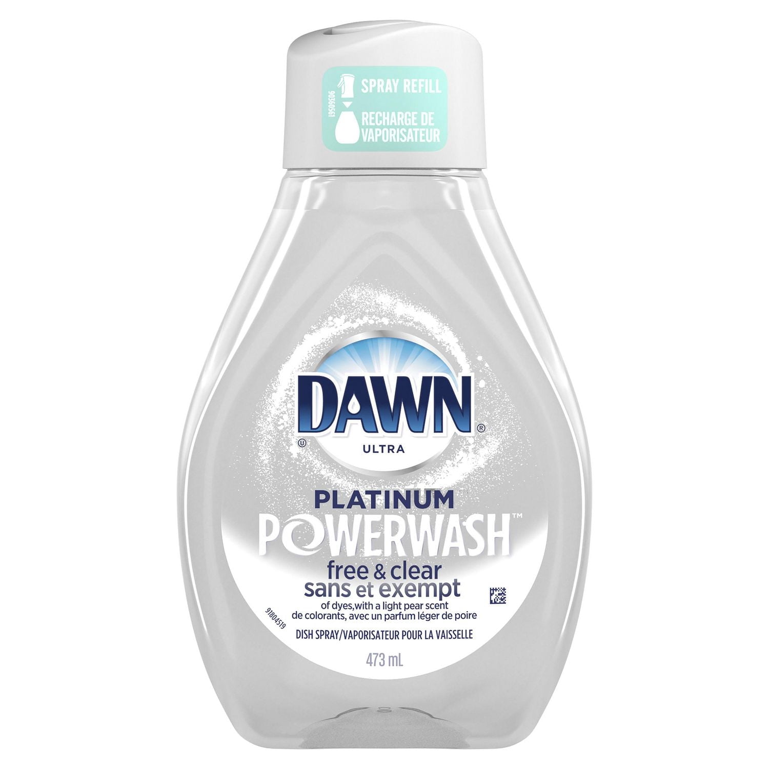 Dawn Free & Clear Powerwash Dish Spray Refill, Dish Soap, Pear Scent 473ML