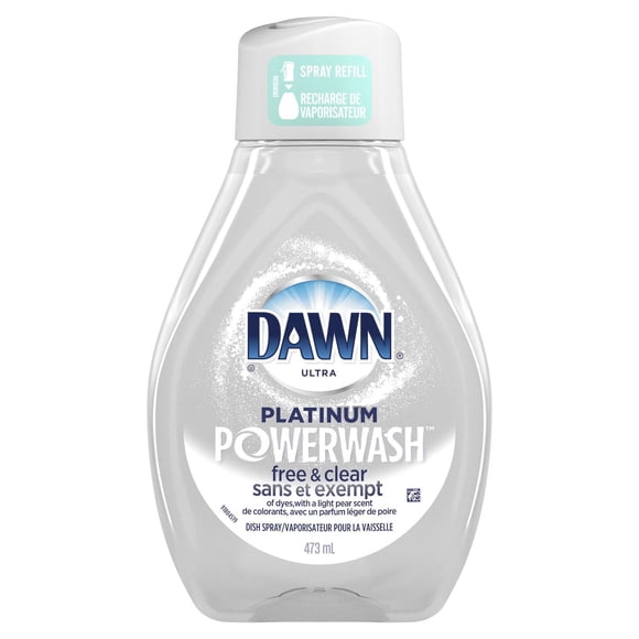 Dawn Free & Clear Powerwash Dish Spray Refill, Dish Soap, Pear Scent 473ML