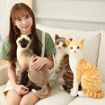 thumbnail image 4 of EIGTHTAIL Cat Stuffed Animal 35cm Cozy Companion Stuffed Cat Fun Expression Snuggly Plush Stuffed Animal Cat Style6, 4 of 4