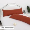 thumbnail image 4 of PiccoCasa 2Pcs Body Pillowcases Microfiber Pillow Covers, Queen Rust, 4 of 9