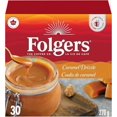thumbnail image 2 of Folgers Caramel Drizzle Flavoured Light Roast Coffee pods 30 count ( 1 PACK ), 2 of 5