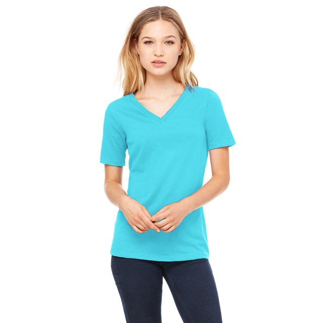 Bella + Canvas Ladies' Relaxed Jersey V-Neck T-Shirt
