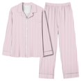 thumbnail image 1 of Timdgard Womens Pajamas Outfits Striped Lapel Button down Shirts Pants Lounge Sets Fall Loose Sleepwear, 1 of 4