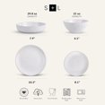 thumbnail image 2 of Stone Lain Lauren Stoneware 16 Piece Dinnerware Set, Service for 4, Off White, 2 of 7