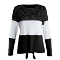 thumbnail image 3 of RKSTN Sweaters for Women Fashion Stripe Leopard Print Comfortable Long Sleeves Sweater Tops Fall Sweaters, 3 of 9