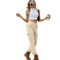thumbnail image 1 of YTDSCS Cargo Pants for Womens Washed Jeans Cargopants Spring Fall Women's Elastic Waist Sweatpants S-2XL, 1 of 7