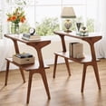 thumbnail image 4 of Tribesigns Narrow End Table Solid Wood Legs,Long Bedside Table for Bedroom, Small Spaces, Rustic Brown, 4 of 5