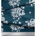 thumbnail image 3 of Soimoi Polyester Crepe Fabric Leaves, & Rose Floral Decor Fabric Printed Yard 52 Inch Wide, 3 of 3